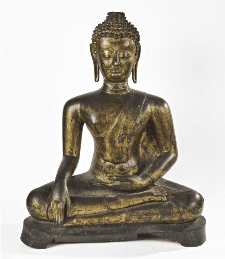 Statuette de bouddha Maravijaya